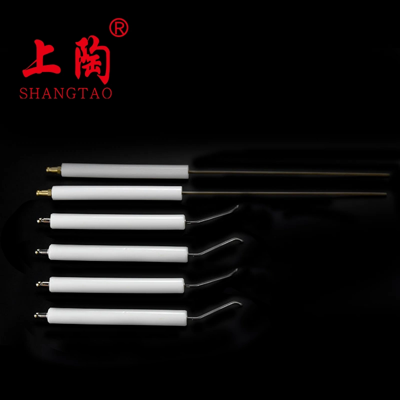 Glazed Alumina Ceramic Double Ignition Electrode