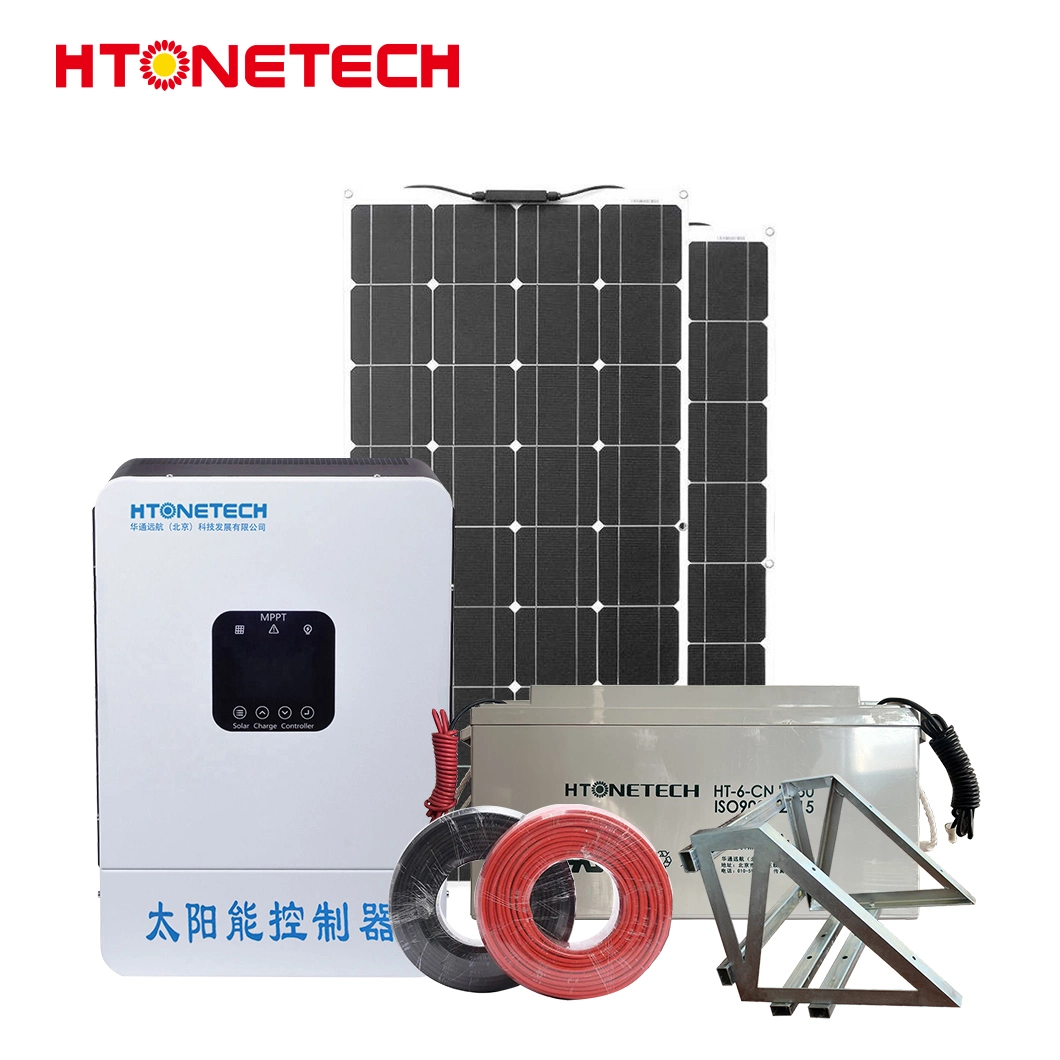 Htonetech 3kw 8kw 10kw off Grid Solar System Complete Kit Factory China 8kw 10kw 54kw Solar Energy System for Rental Home